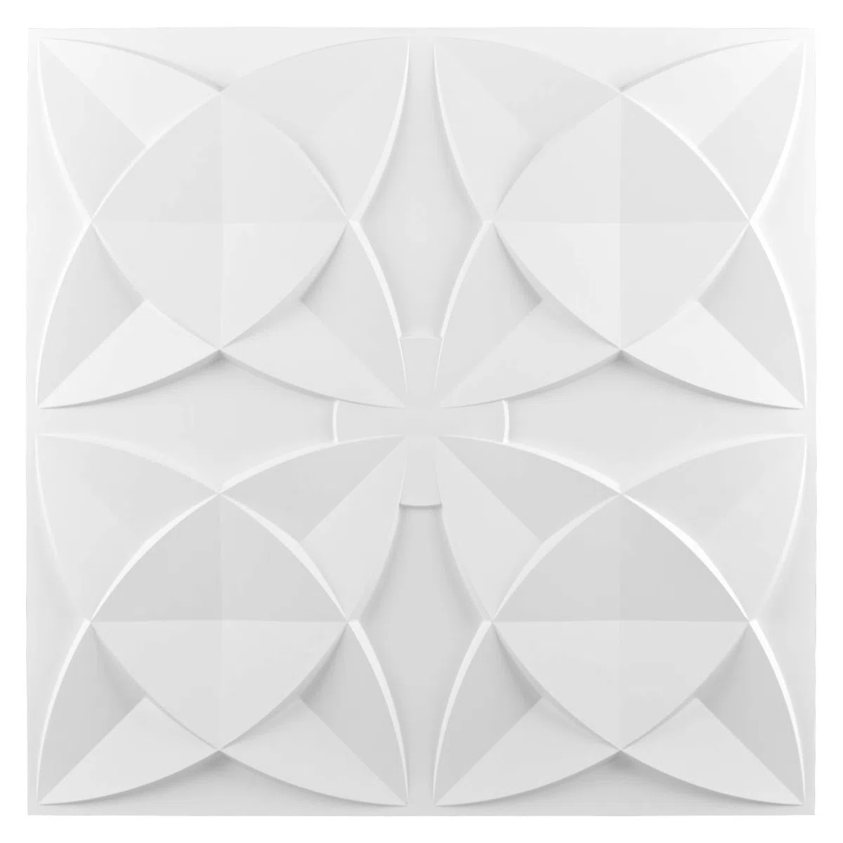 Art3d - Piastrelle decorative per soffitto, incollabili, per soffitto, confezione da 12 pezzi, motivo floreale bianco