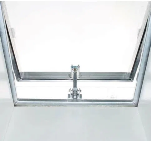 ULTRAFLEX CONTROL SYSTEMS Martinetto Telescopico Manuale art. 37243K, Ottone e Cromato, Apertura 310mm, 600g, Montaggio a Soffitto, per Cupole e Lucernai fino a 200kg