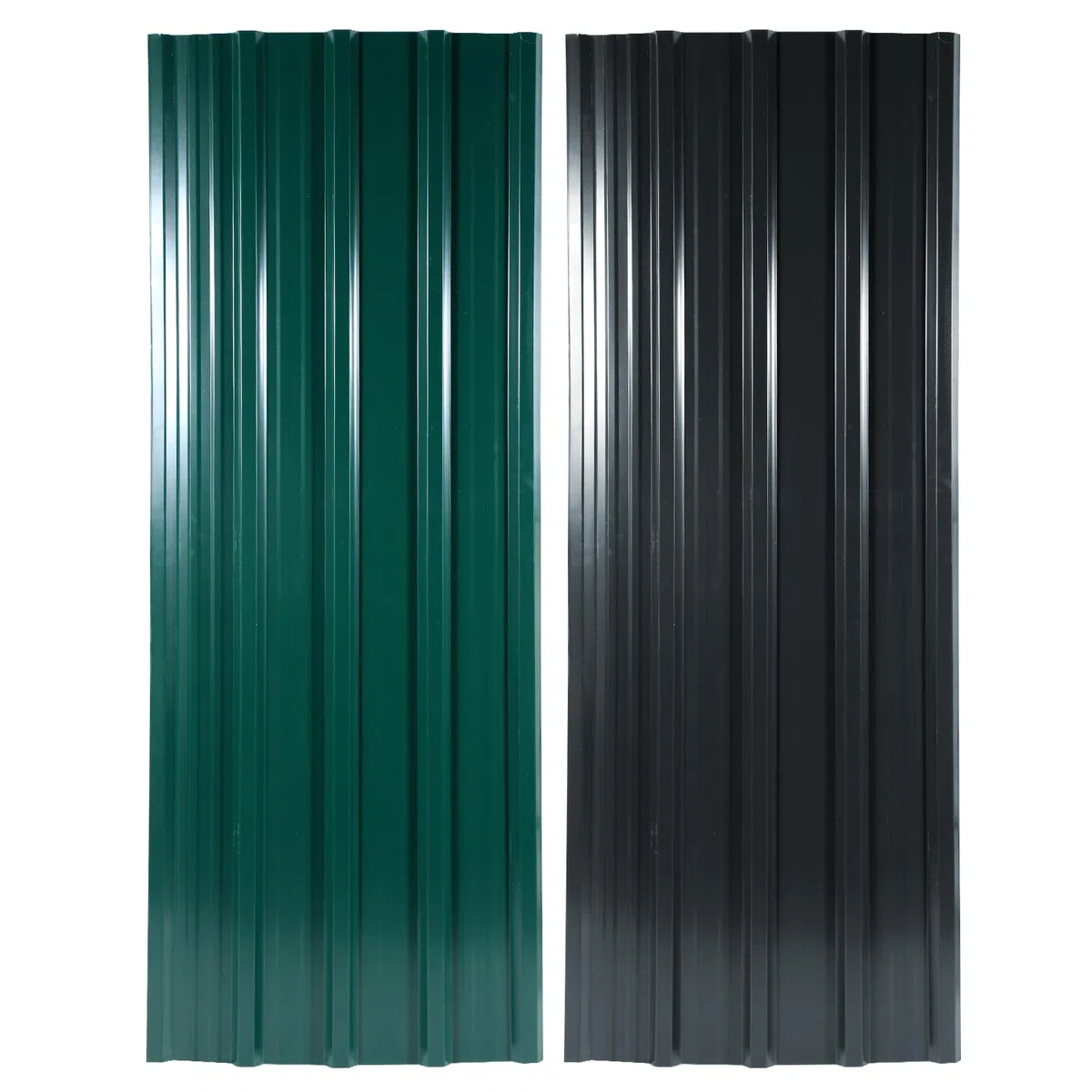 Ikodm 12 fogli trapezoidali da 129 x 46 cm, 7 m², lamiera ondulata zincata 0,25 mm, resistente alla ruggine, verde, lamiera per tetto