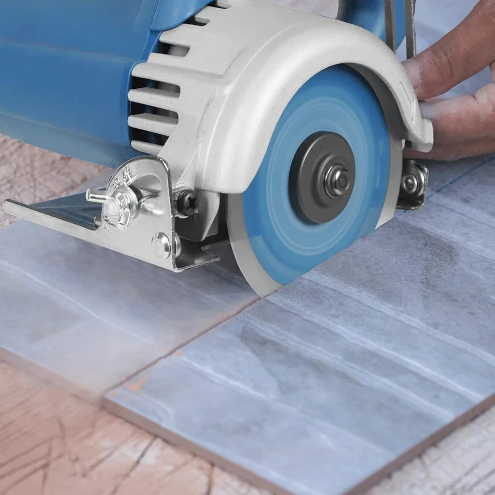 Tagliapiastrelle Hancaner Sega da taglio a secco,1200W,con disco da taglio ad alta resistenza,12000 giri/min e taglio smussato 0-45 gradi,per marmo,piastrelle,ceramica,legno,PVC