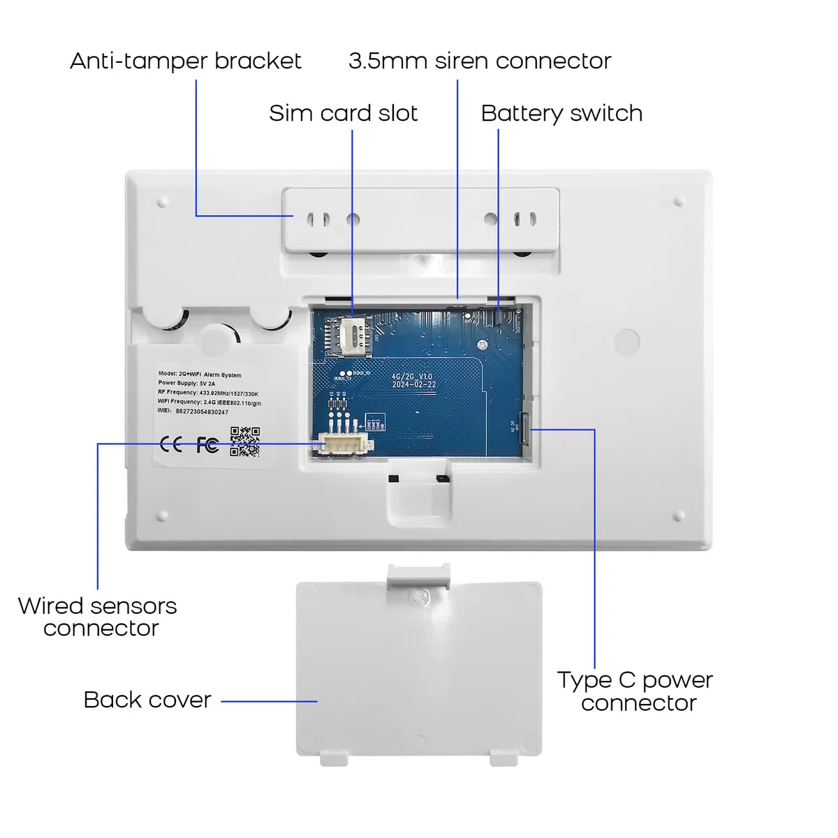 XNY WiFi Allarme casa, 4G Allarme Casa Senza Fili, Antifurto Casa Wireless con Telecamera di Sicurezza 1080p Pan/Tilt, Avviso APP, Sensore Per Porte e Finestre, Rilevatore di Movimento