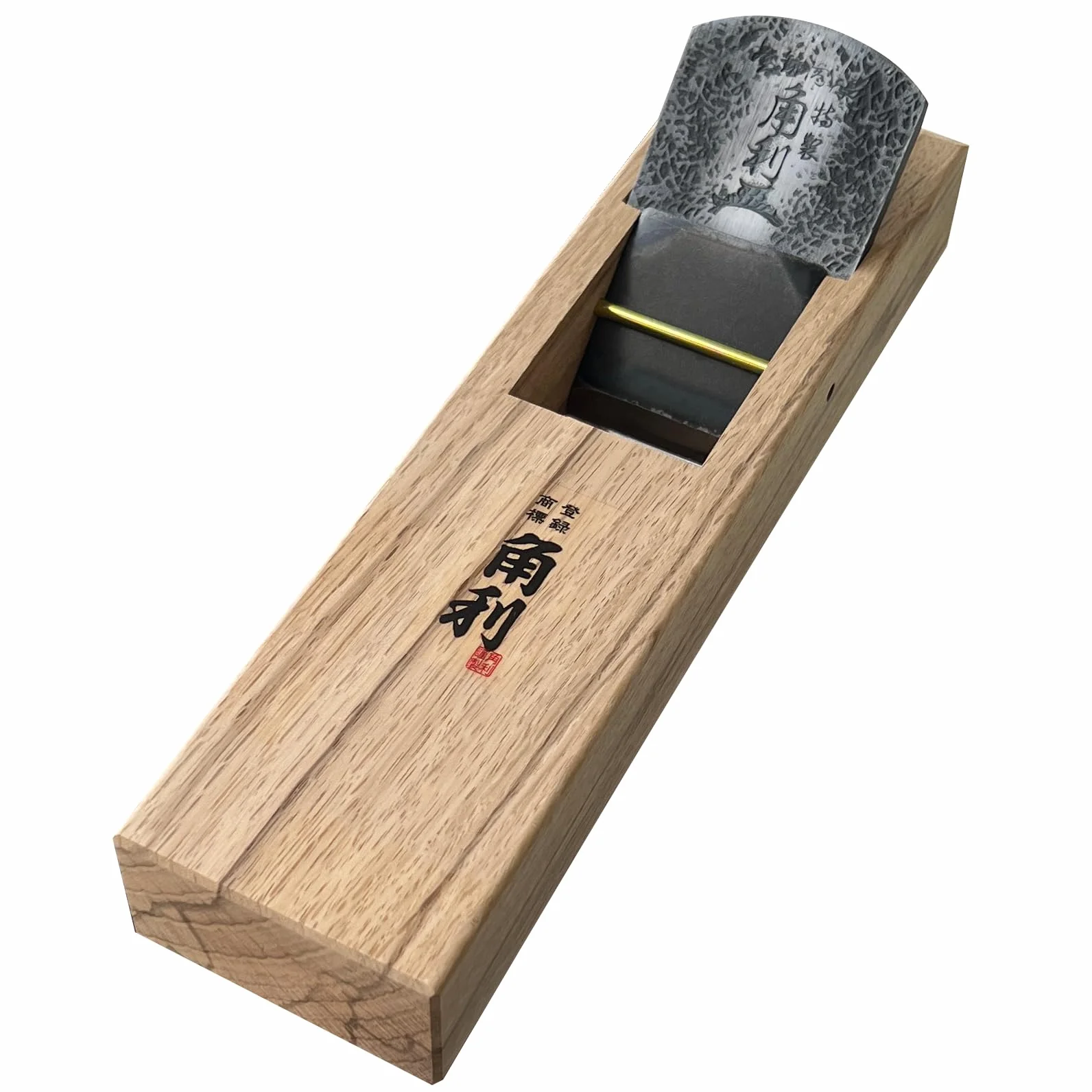 KAKURI Pialla giapponese da 50 mm per la lavorazione del legno, Kanna, pialla manuale manuale per la finitura del legno, 24,1 x 6,3 x 5,8 cm, corpo in rovere ecologico, realizzata in Giappone