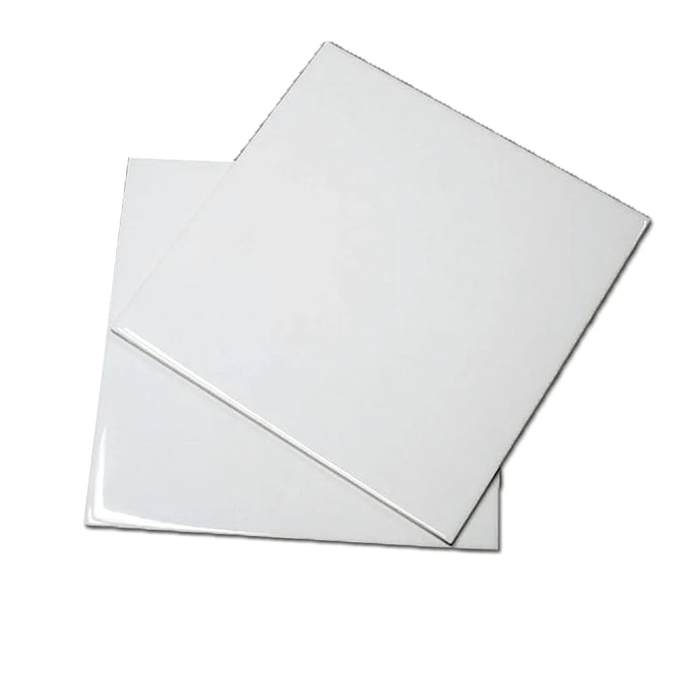 Mattonella Bianca Smaltata per Sublimazione cm 10x10. Pacco da 40 pezzi