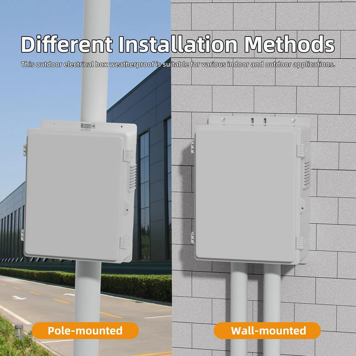 Joinfworld Scatola di plastica impermeabile all'aperto bianca di WiFi di recinzione 16x11x6 di Nema della scatola elettrica con lo schermo antipolvere ventilato del ventilatore