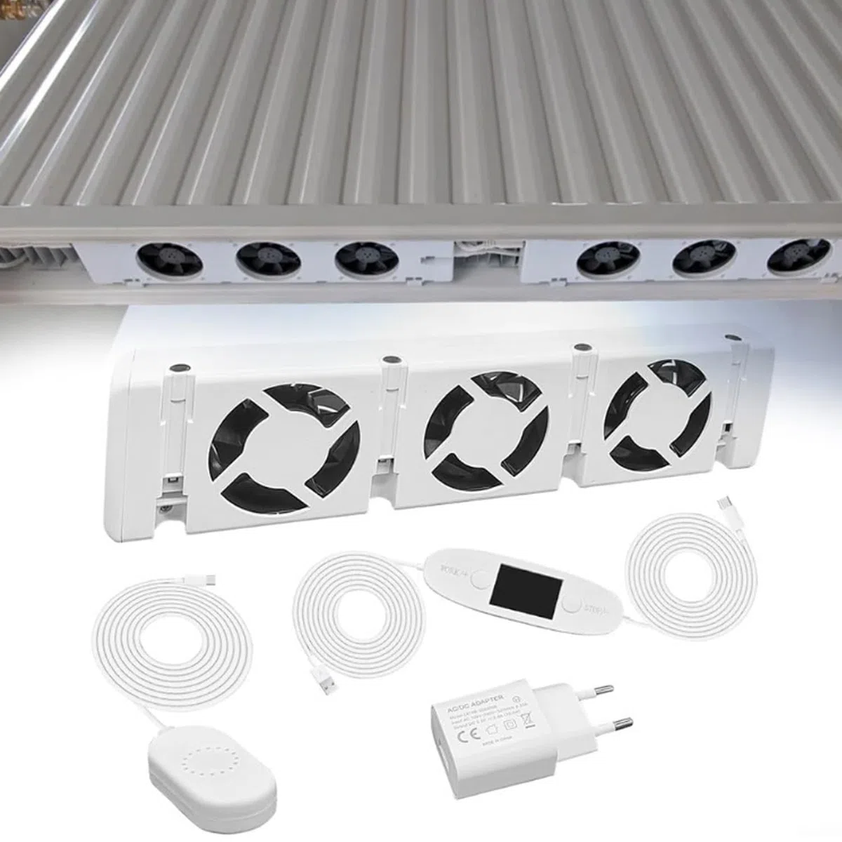 Ventilatore per Radiatori Duo-Set, Intelligente Ventilatore per Termosifone, Ventole per Termosifoni Duo-set, per Sotto-Riscaldatori e Radiatori, per Risparmiare Energia e Costi di Riscaldamento