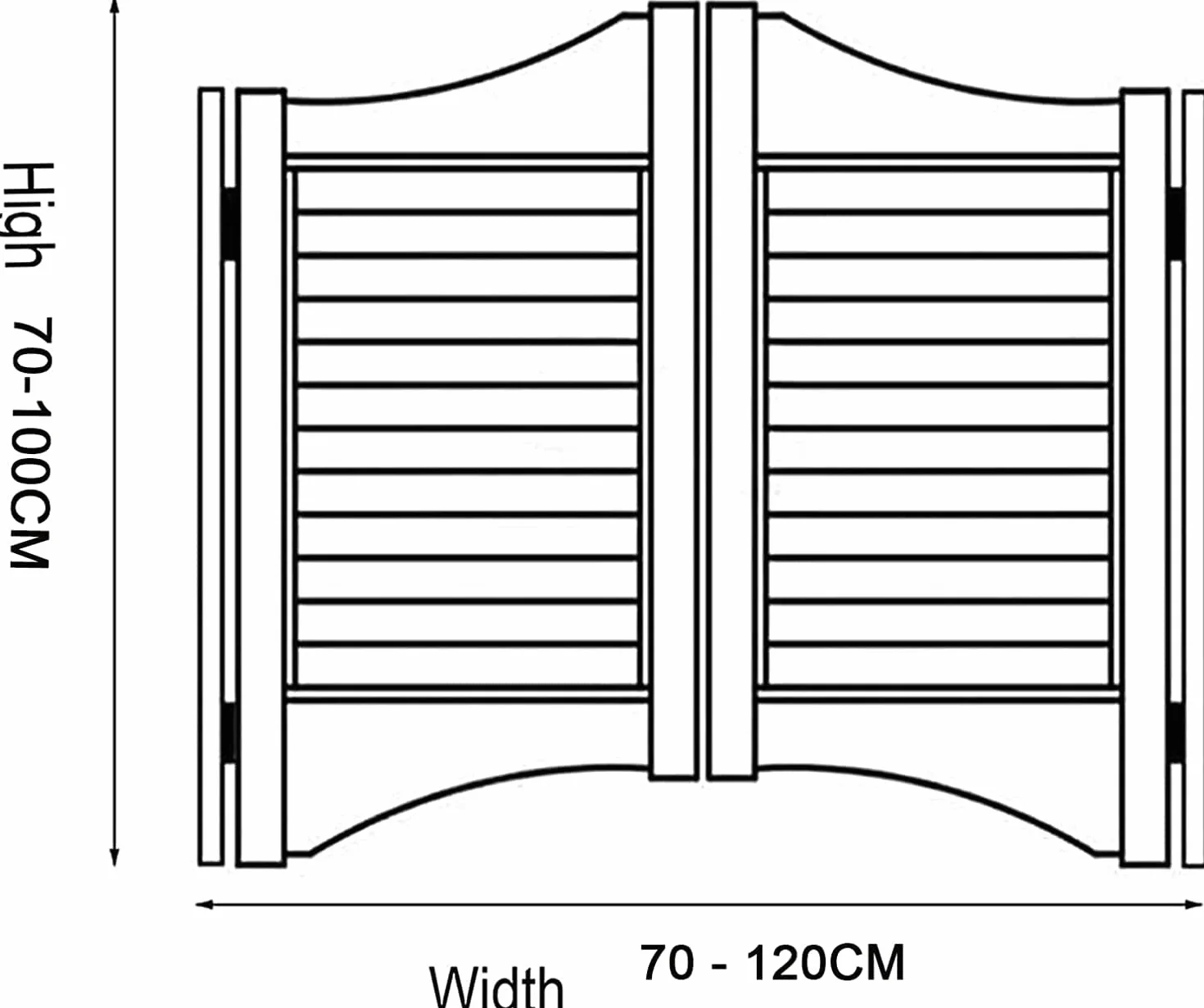 Cafe Swinging Doors - Porta a battente per saloon retrò, in legno massello, divisorio, divisorio per cucina, chiusura automatica