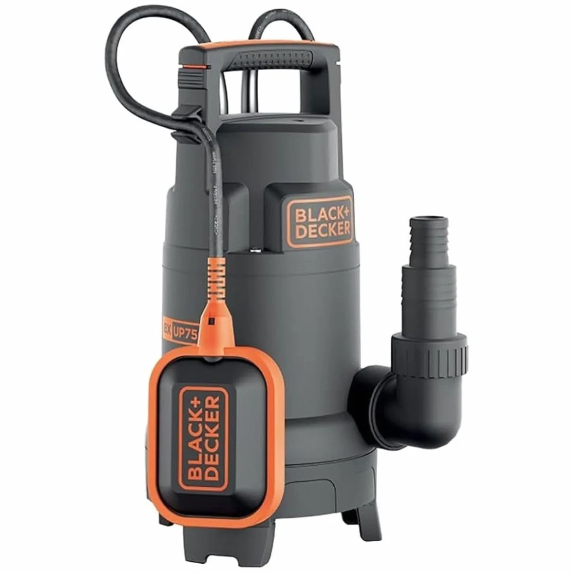 BLACK+DECKER Pompa Immersione BXUP750PTE per Acque Chiare e Scure (750 W, Portata max. 13.000 l/h, Prevalenza max. 8 m)