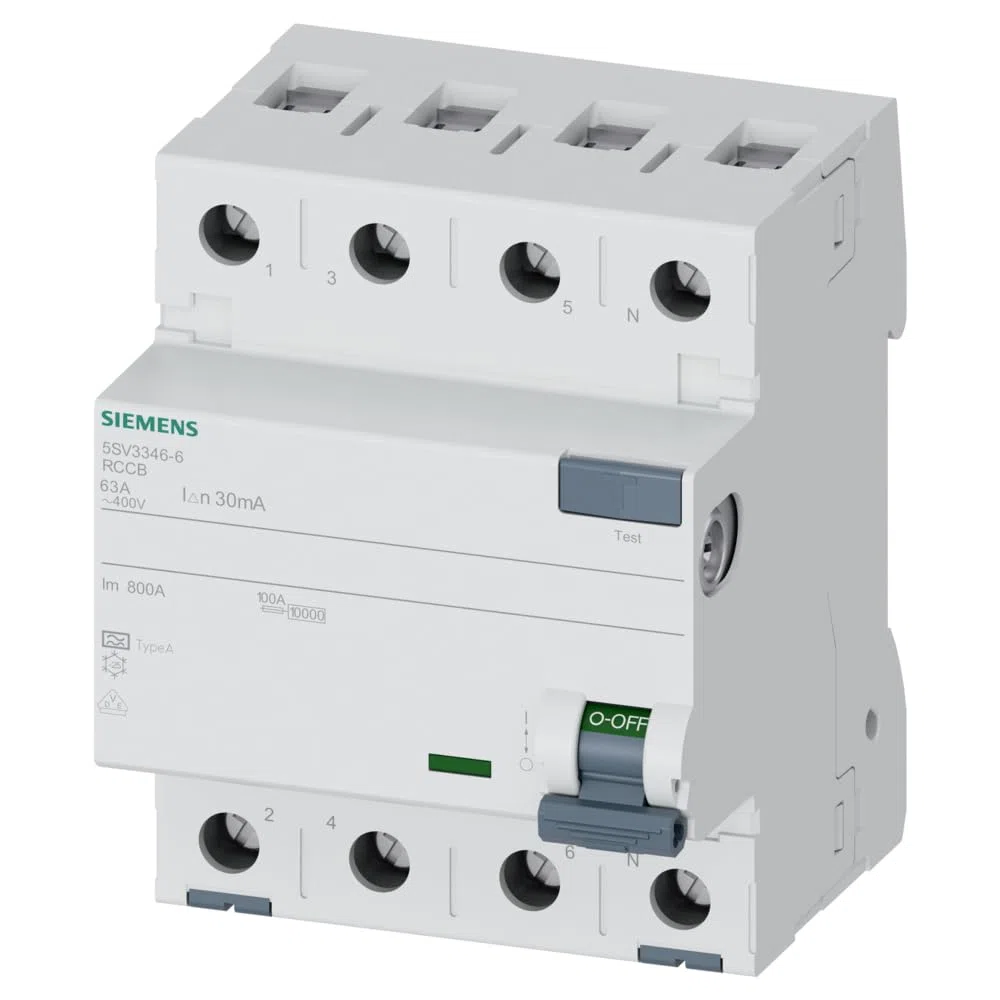 'Siemens 5sv33466 Fi interruttore di protezione a 4p 400 V 63 a "