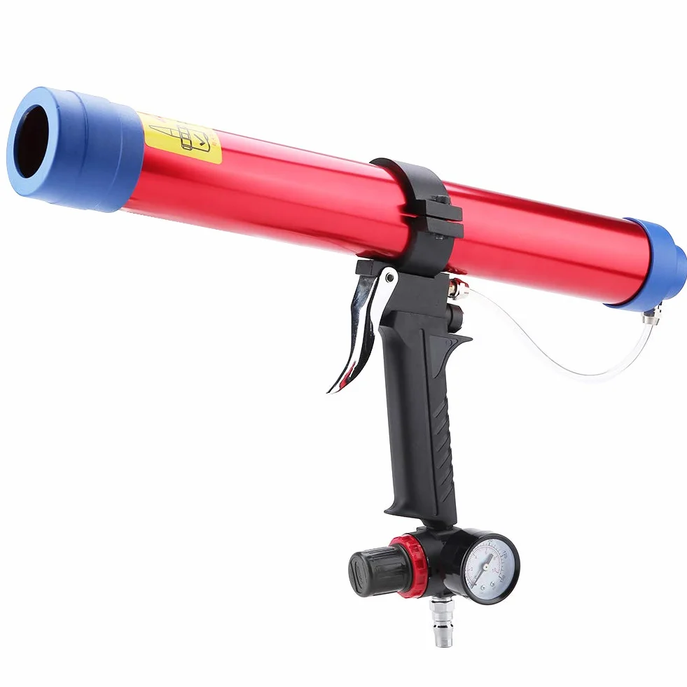 Pistola Silicone Pneumatica per Sigillante Cartucce 300ml-600ml Senza Troppopieno per Edilizia