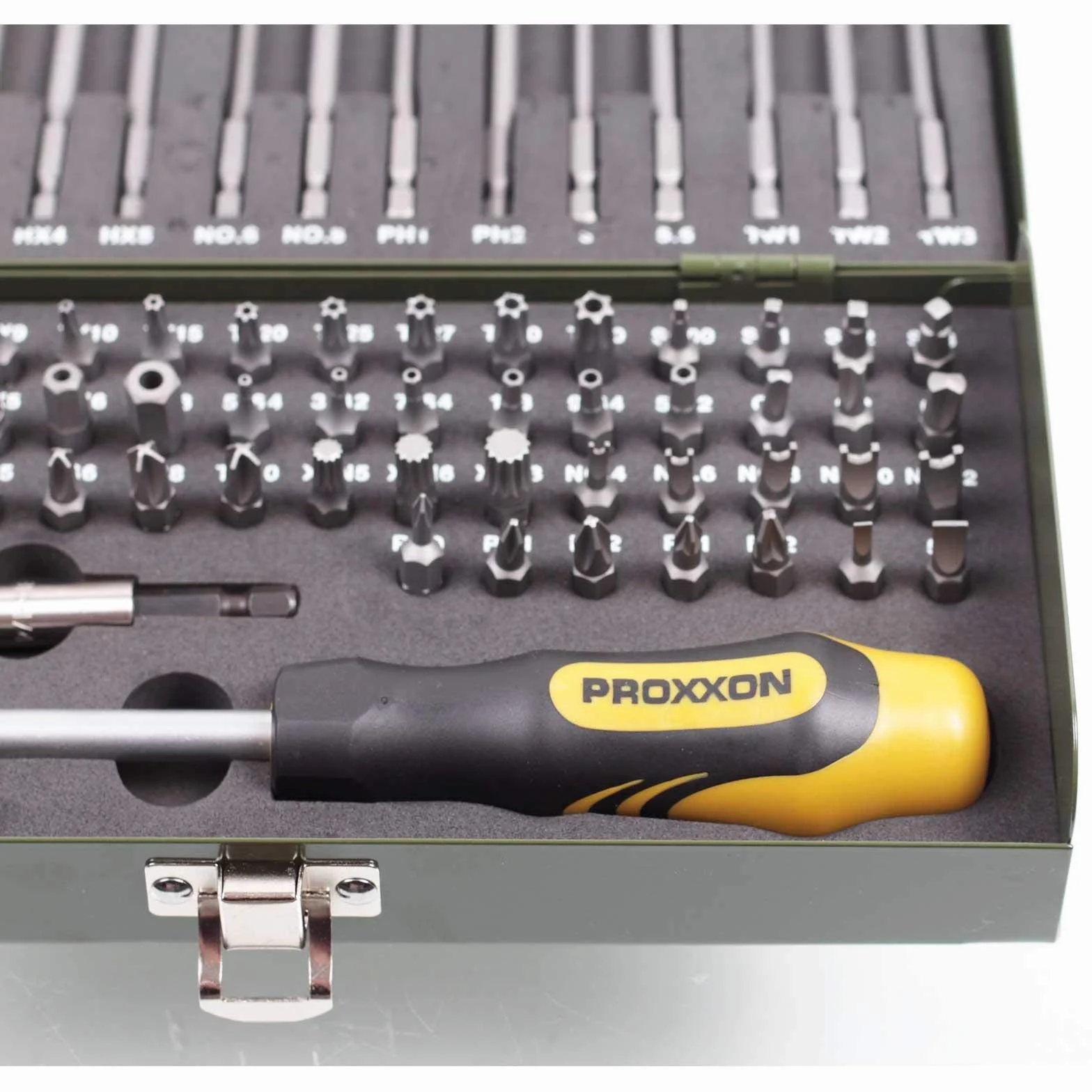 PROXXON 23107, Set di punte speciali e di sicurezza, 75 pezzi
