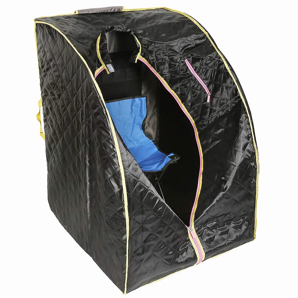 Sauna a infrarossi, sauna portatile, pieghevole, con telecomando, per bagno di sauna e disintossicazione, perspirazione, terapia per perdere peso (nero)