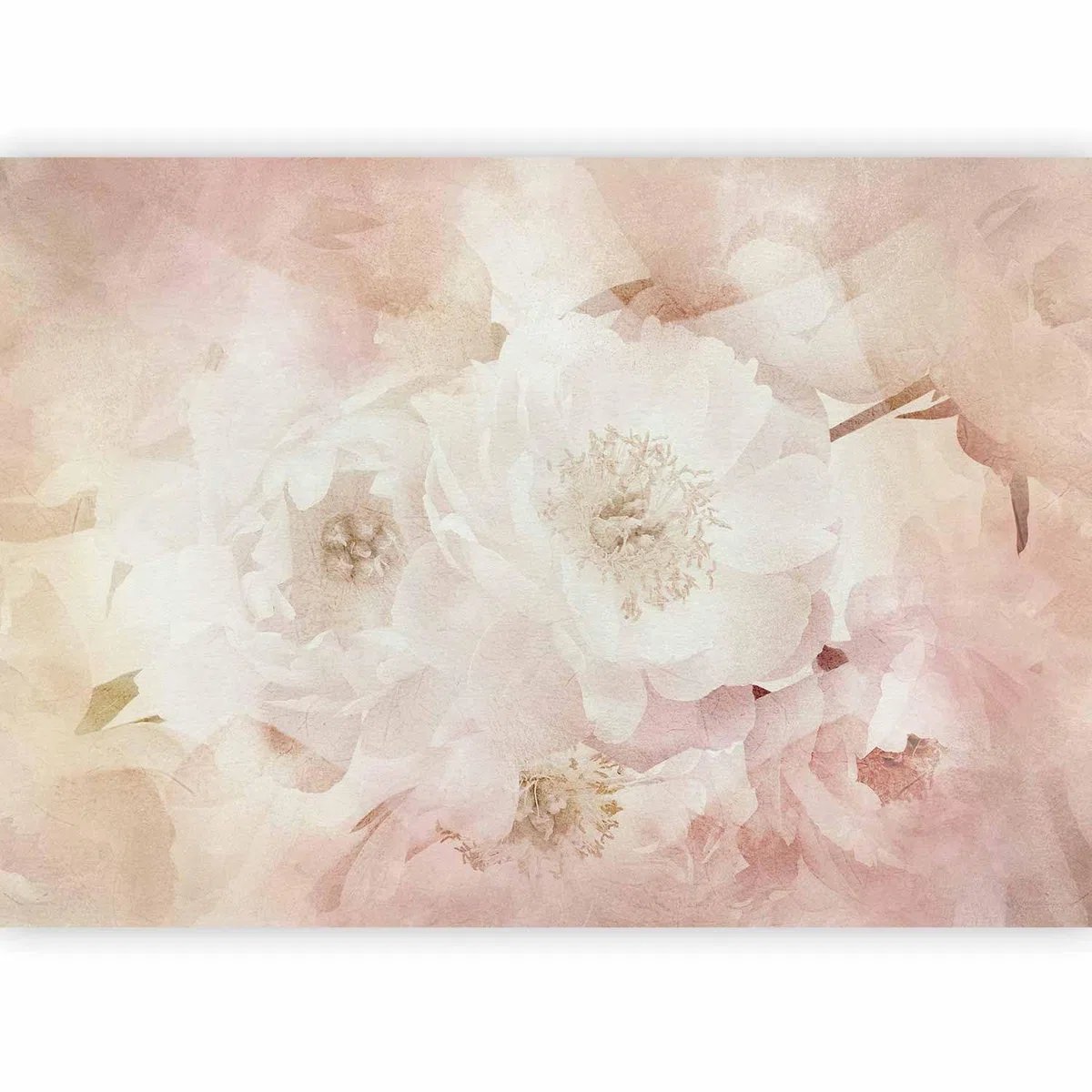 murando - Carta da parati Floreale Adesiva Fiori 392x280 cm Fotomurali Adesivi Murali Rivestimento Parete Moderna per Pareti Adesiva Muro Decorativo Fotomurale Soggiorno Rose Botanico Natura beige