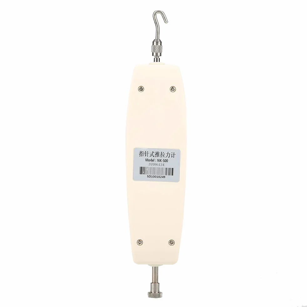 Shopping Pazzo Dinamometro Traino Spinta, 500N dinamometro analogico misuratore di strumento tester di spinta push pull meter calibro, bianco