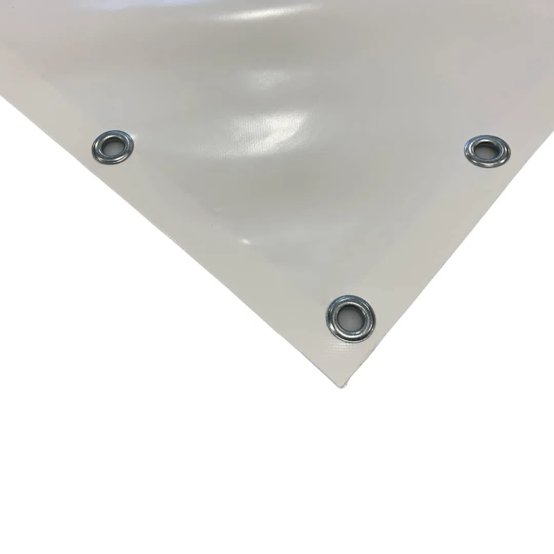 TENDAGGIMANIA Telone Occhiellato impermeabile per esterno - Telo pvc 650 gr per coperture barca camion pergolato copri camper copri legna - Telo impermeabile esterno Misure 3X2,5 -BIANCO 112