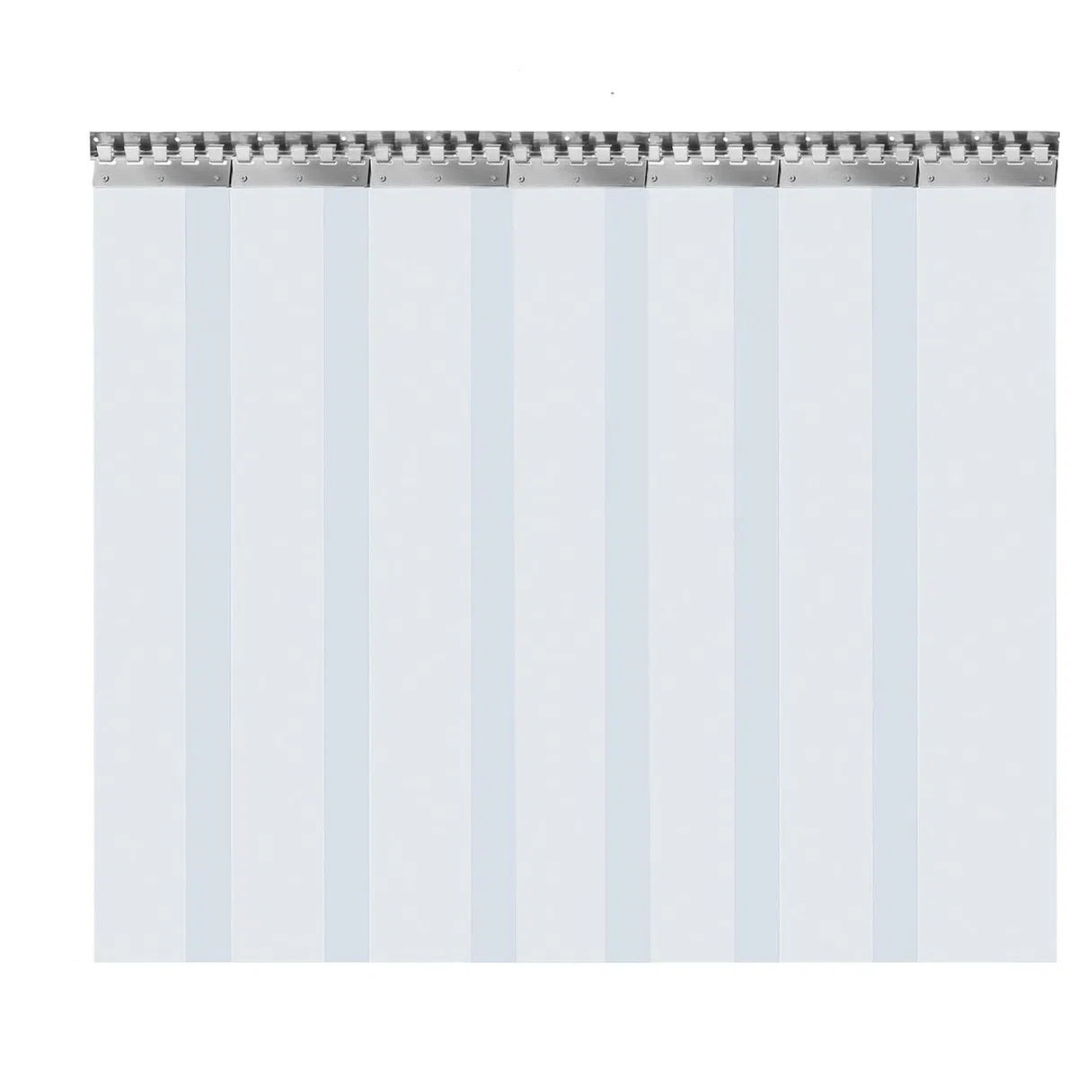 7 tende a lamelle in PVC, trasparenti, per porte pedonali, frigoriferi, frigoriferi (200 x 18 cm)