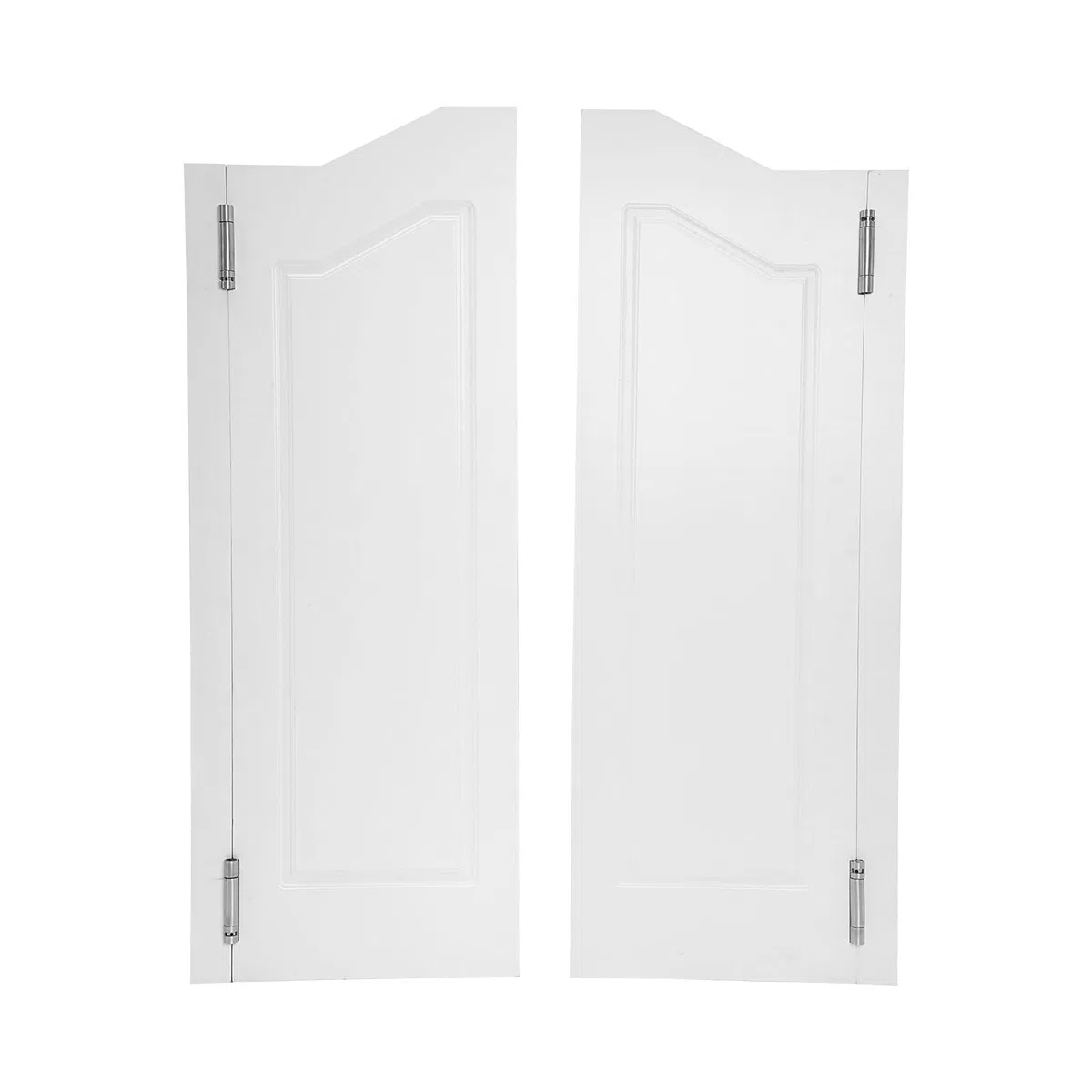 Porta basculante per salone, divisoria automatica, in legno, doppia porta, stile retrò, spessore 3,5 cm, per corridoio, cucina, bar, pub (bianco, 110 x 45 cm)