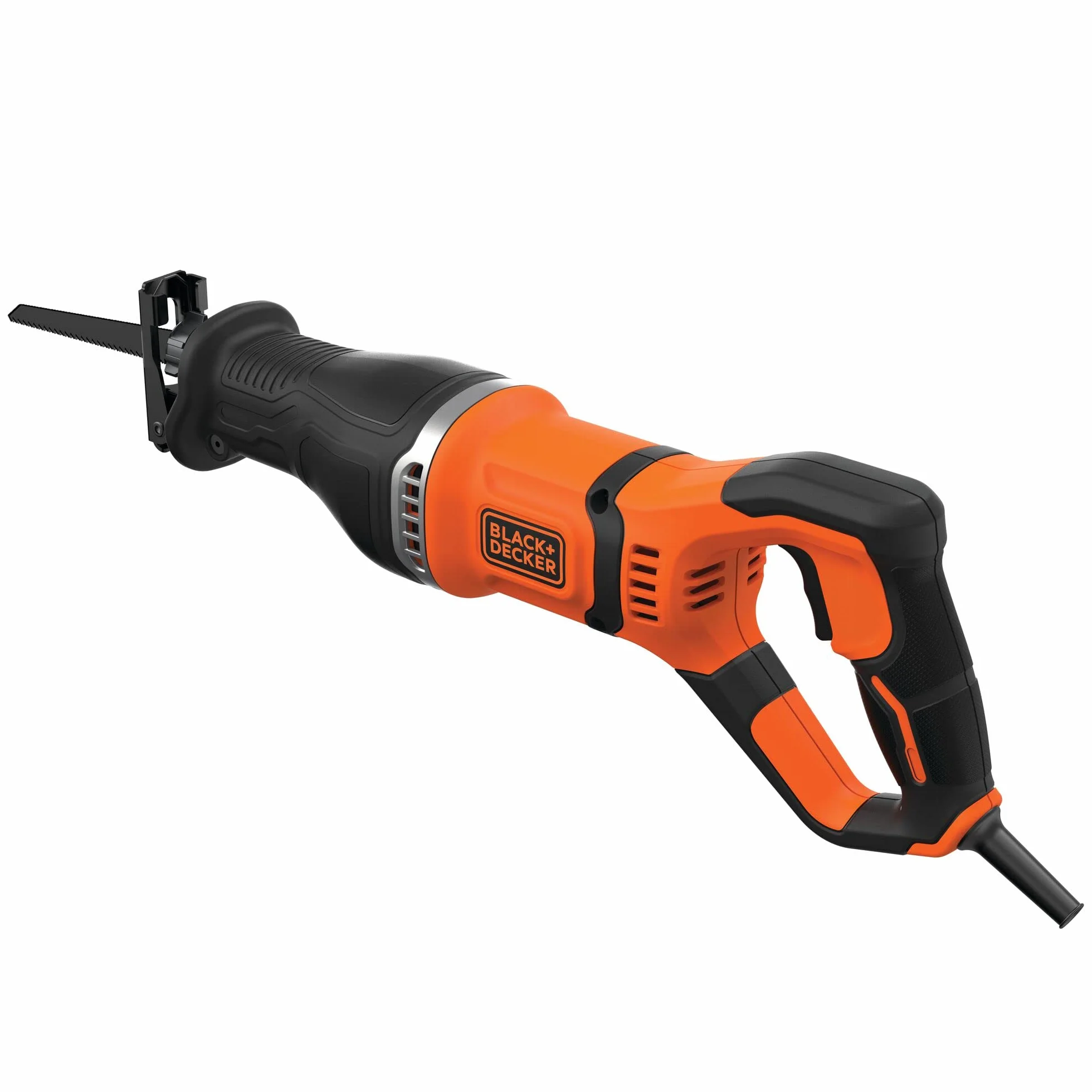 BLACK+DECKER SEGA A GATTUCCIO A FILO 750W Velocità variabile 0-2800 corse/min; Lunghezza corsa lama 20mm. In dotazione: 2 lame (1x legno, 1x metallo) BES301-QS