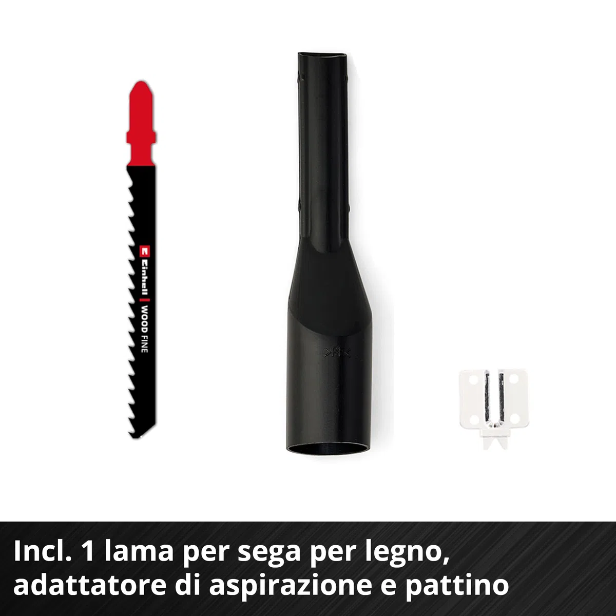 Seghetto alternativo Einhell TC-JS 18/70 Li (1 pz. 2,5 Ah) Power X-Change (18 V, prof. taglio 70 mm, cambio lama senza attrezzi, incl. batteria 2,5 Ah + caricabatterie, 1 lama per sega)