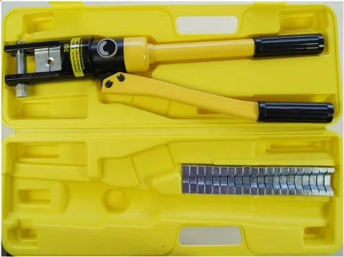 KATSU Crimpatrice Idraulica con 11 Filiere in Acciaio 16-300 mm² Crimpatrice Pinza Attrezzi Cavi Elettrici Idraulici Manuali ad Alta Pressione per Rame e Alluminio Terminali Elettrici 416374