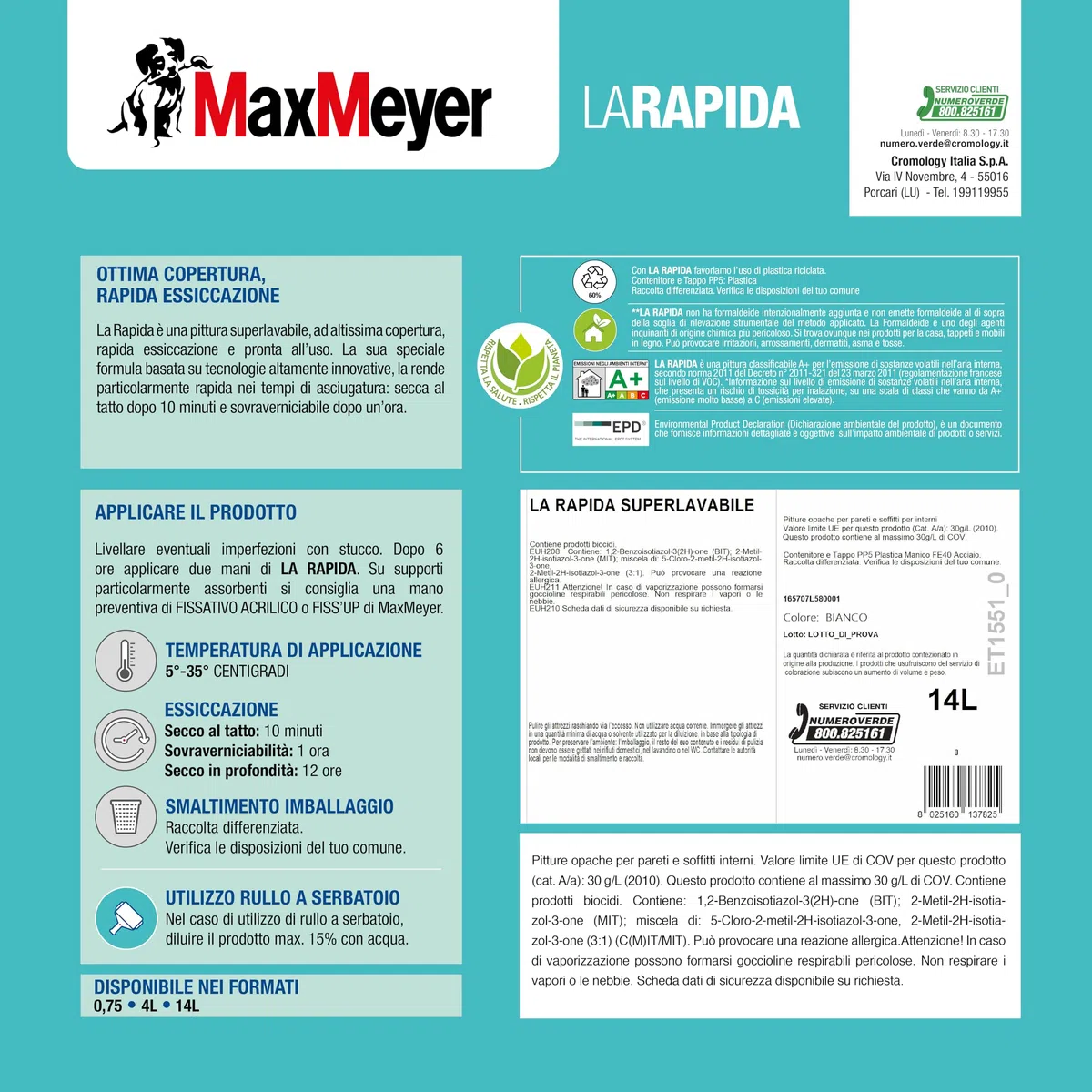 MAXMEYER La Rapida Superlavabile 14 L, 14L, 2025