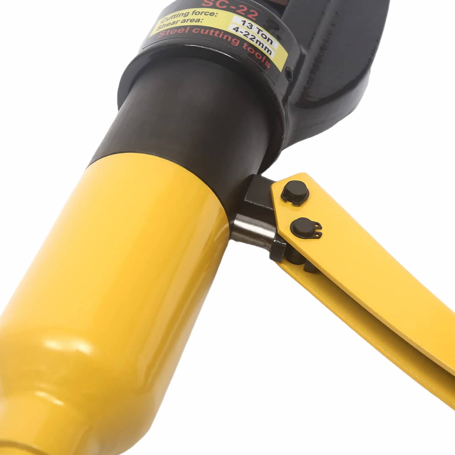 Taglierina idraulica, 12T, 4 – 22 mm, per acciaio da costruzione, portatile, in metallo, in valigetta