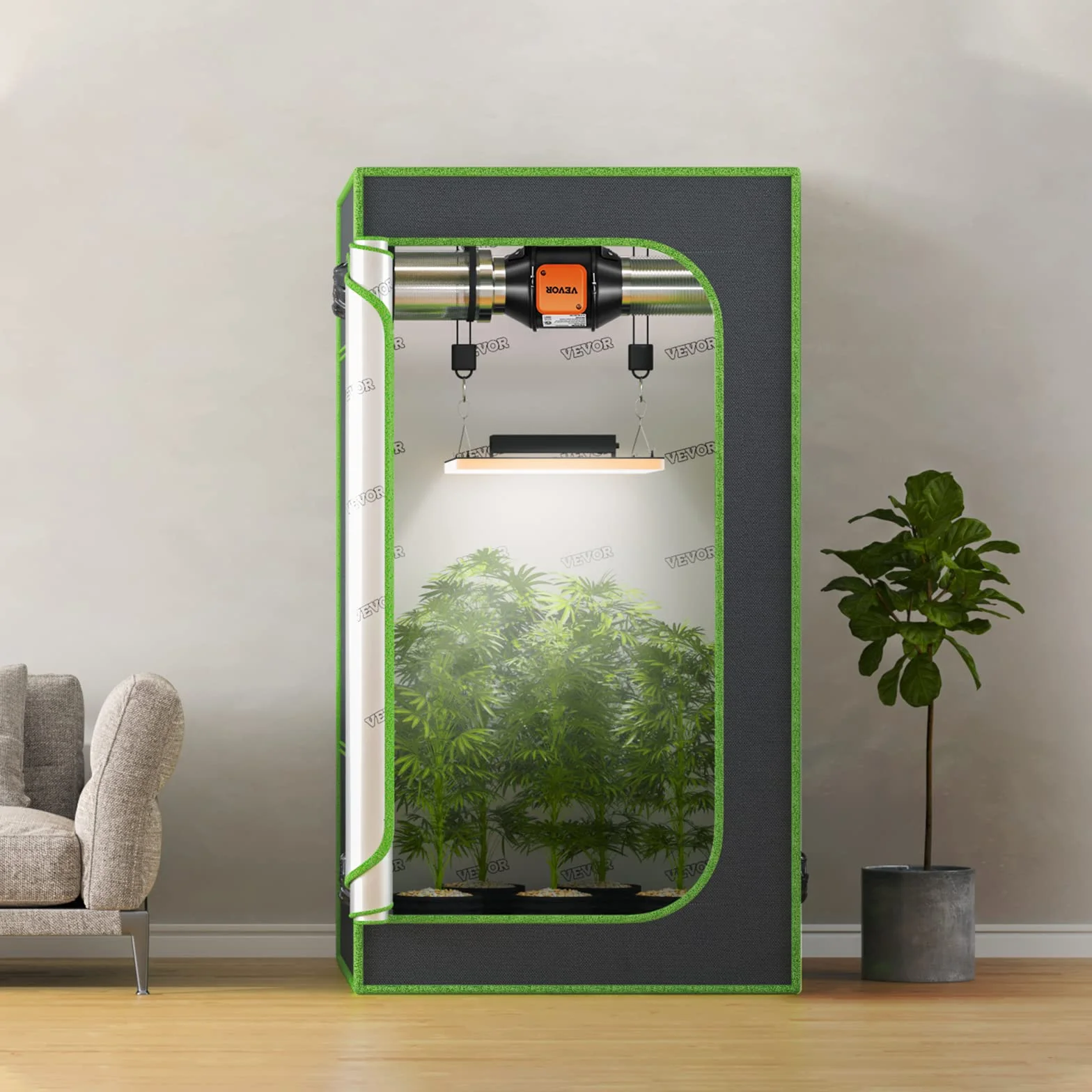 VEVOR Ventilatore Estrazione Condotto in Linea 10 cm HVAC EC Velocità Regolabile, Ventola di Aspirazione a Condotto in Linea Potenza Nominale 25 W 2900 giri/min Rumore a 28 dB, Ventola Estrazione Aria