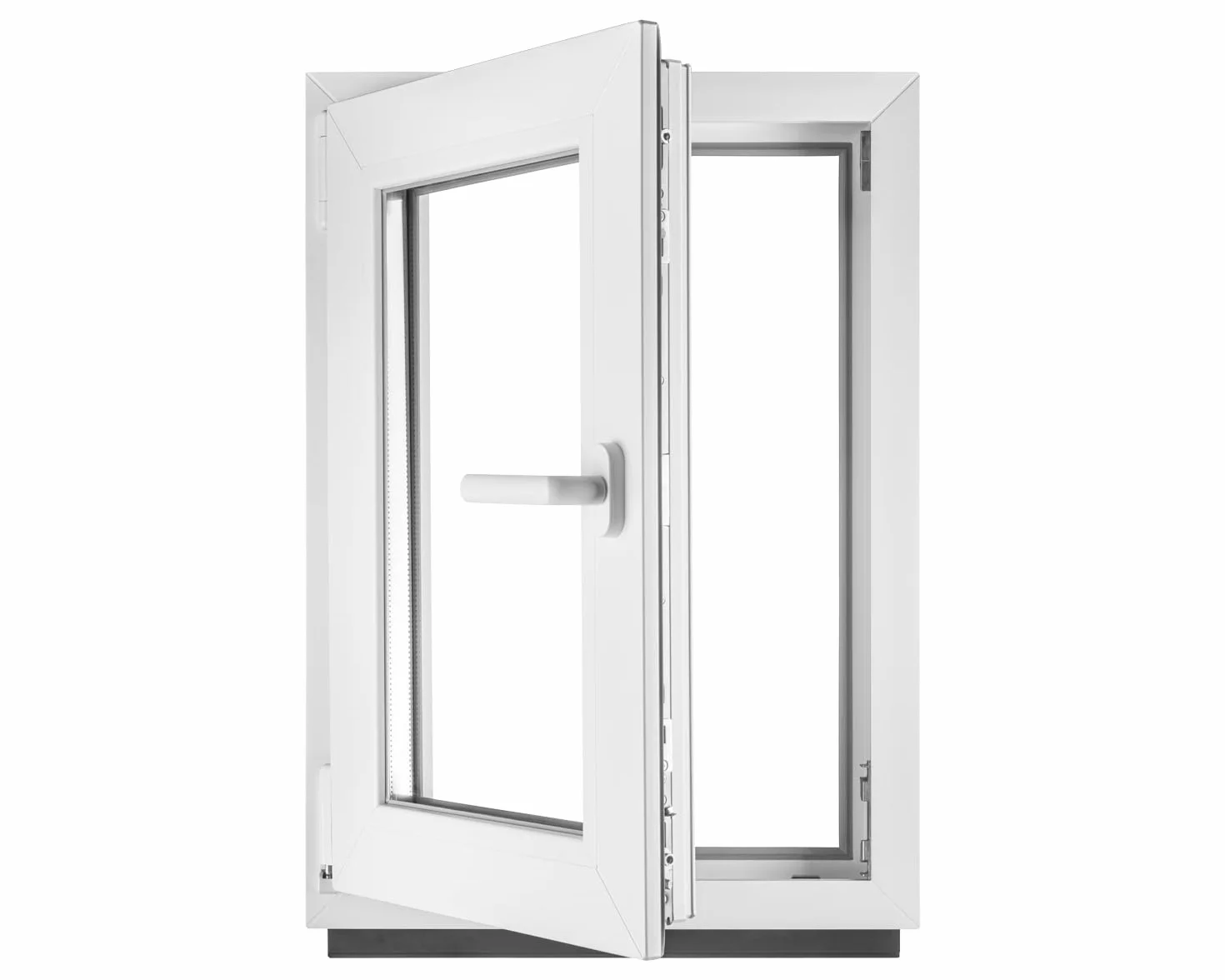 Finestra Serramenti in pvc Bianco - Vetro camera Larghezza x Altezza 50 x 80 cm apertura Sinistra 500 x 800 mm Funzione Girevole - Ottima scelta