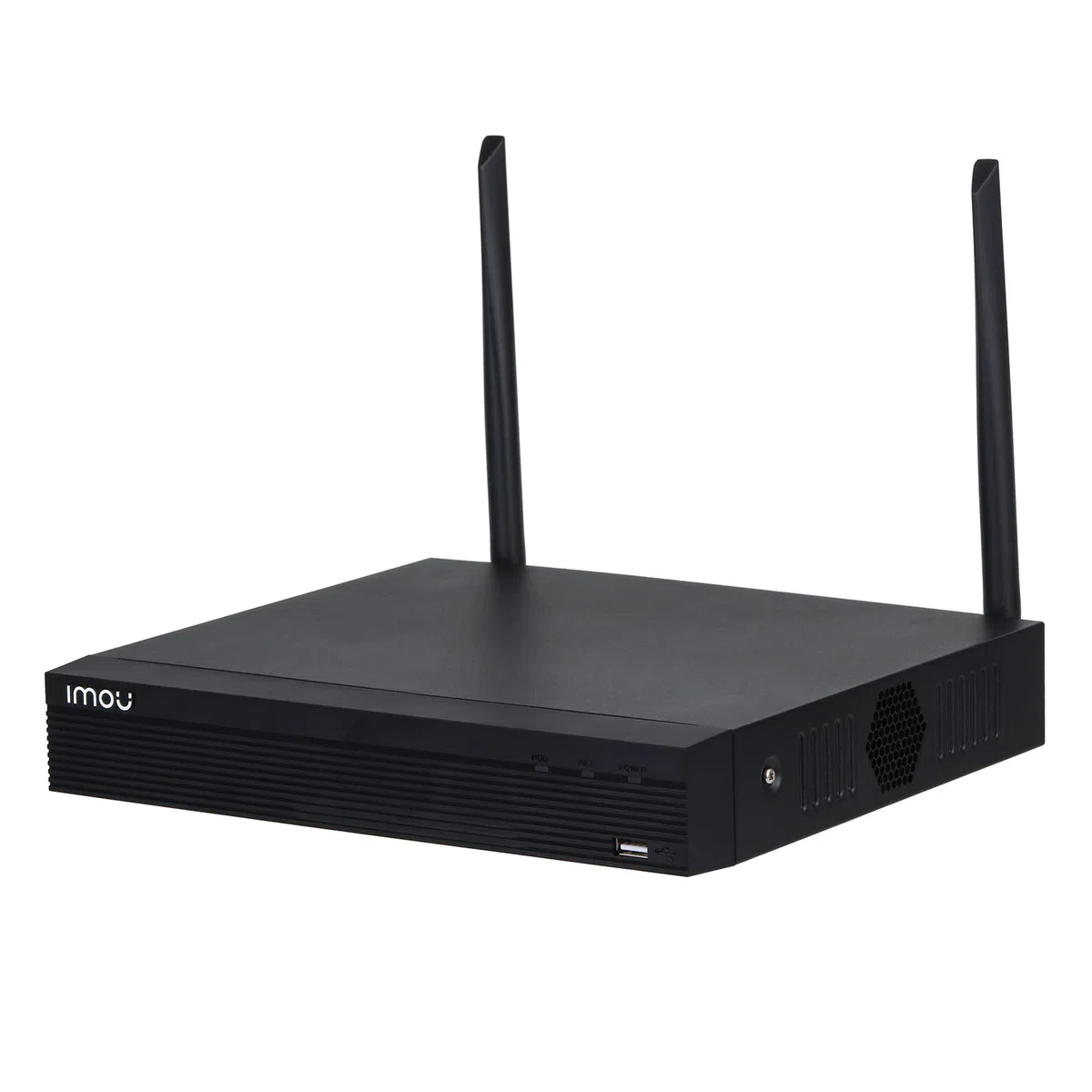 IMOU NVR 4 canali Wi-Fi. Registratore continuo con predisposizione HDD fino a 8Tb. Uscita video HDMI e VGA. H.265. Portata Wi-Fi fino a 100mt in campo aperto. Wifi 2x2 Mimo.