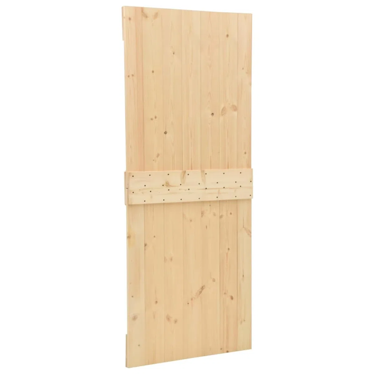 Homgoday Porta Scorrevole in Legno, Ingresso Casa, Bagno, Soggiorno, Porta Stalla, 90 x 210 cm, Legno Massello di Pino
