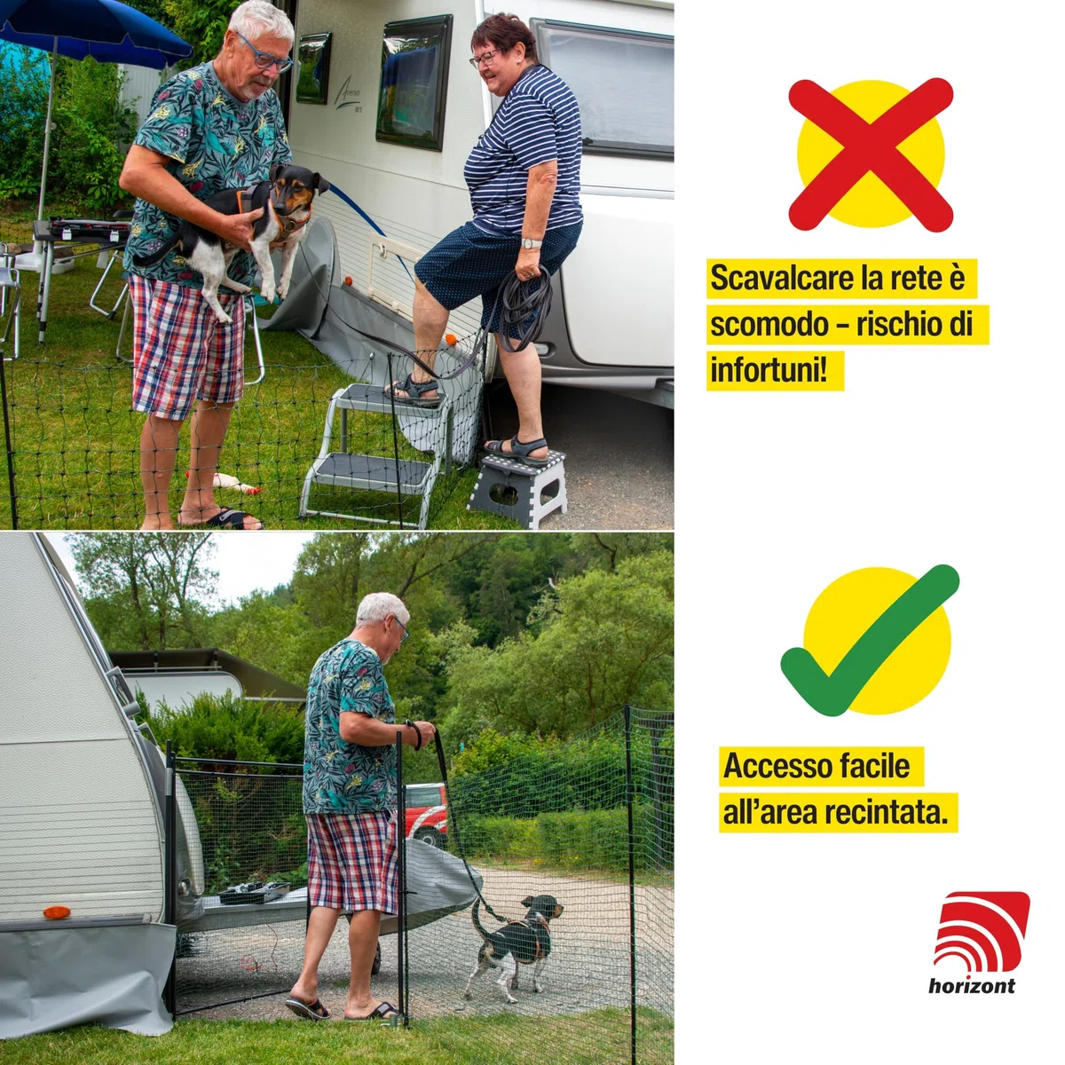 Horizont Cancello per Recinzione, 90 cm, Senza Stomaco - Porta per Reti e Giardino, Ideale per Campeggio