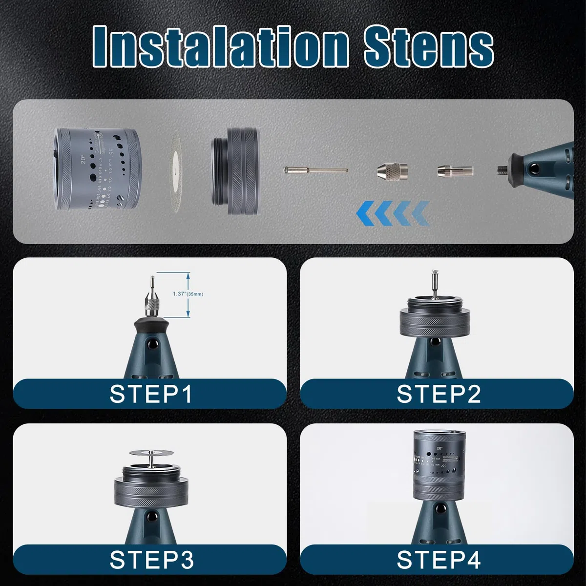 Set di affilatrici per elettrodi in tungsteno per saldatura TIG, 180 W, con 10 dischi abrasivi, 6 misure, 8 testine angolari, pinza in tungsteno e 3 spine CNC, spina UE