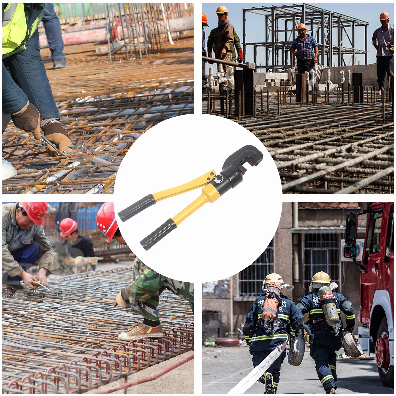 Taglierina idraulica, 12T, 4 – 22 mm, per acciaio da costruzione, portatile, in metallo, in valigetta