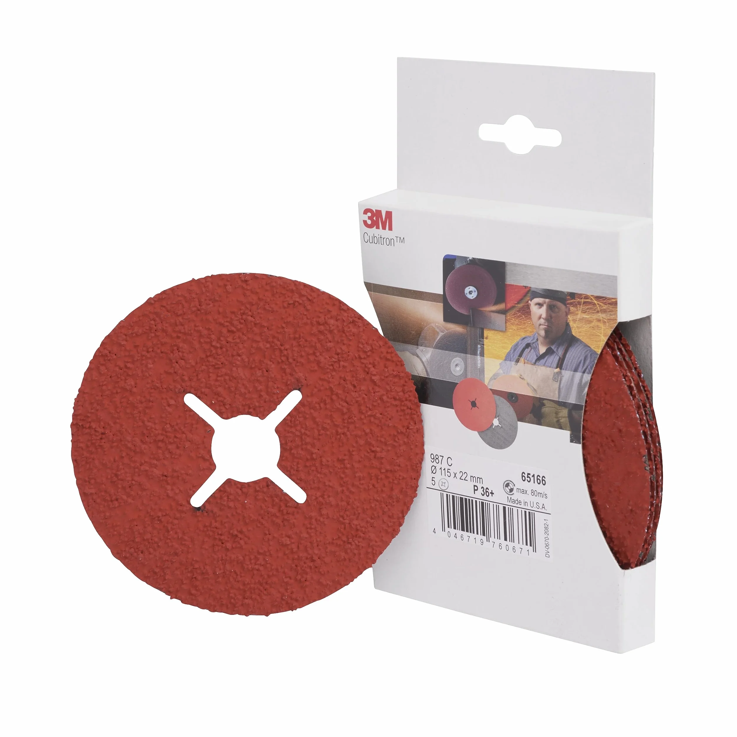 3M Cubitron Disco Fibrato II 987C, 36+, 115 x 22 mm