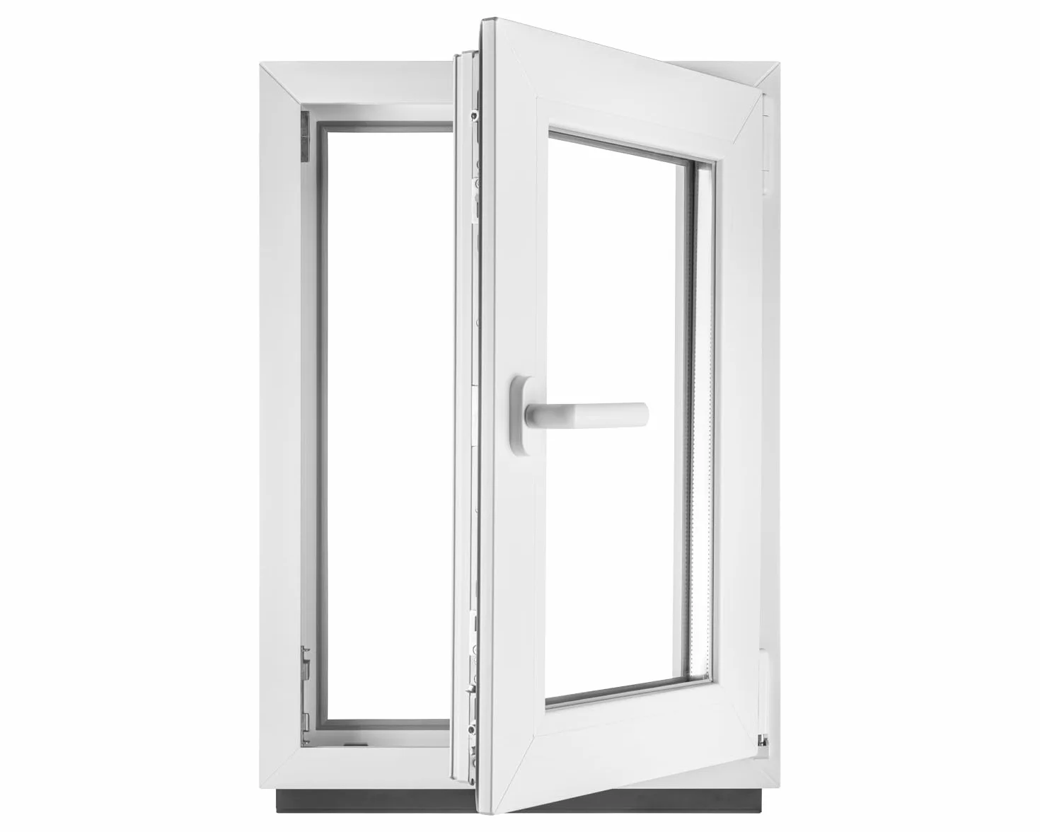 Finestra Serramenti in pvc Bianco - Vetro camera Larghezza x Altezza 50 x 80 cm apertura Destra 500 x 800 mm Funzione Girevole - Ottima scelta