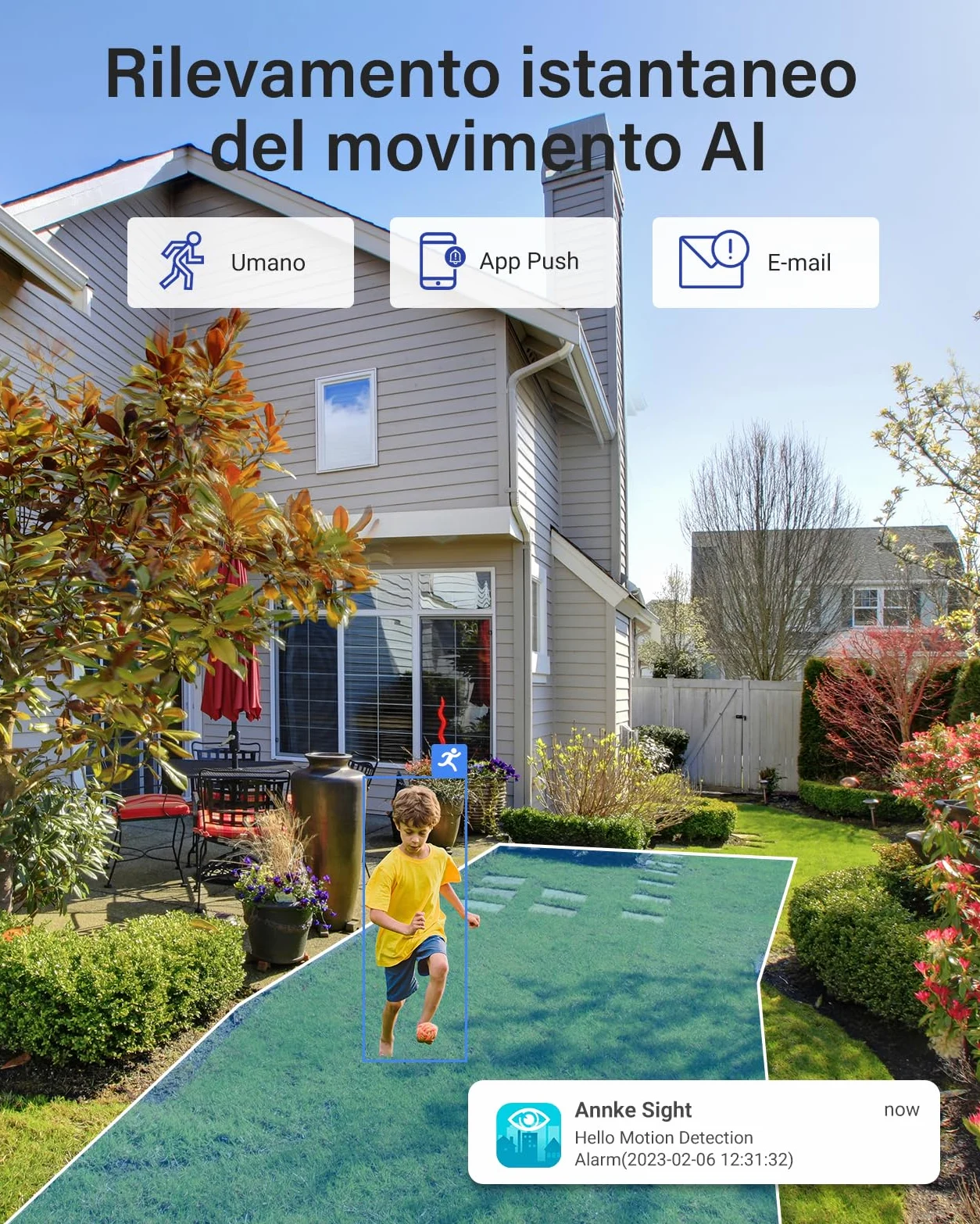ANNKE Set di telecamere di sorveglianza da 5 MP, per esterni, Wi-Fi, 16 CH 4 K NVR con 14 telecamere PT, visione notturna a colori, audio bidirezionale, riconoscimento intelligente delle persone