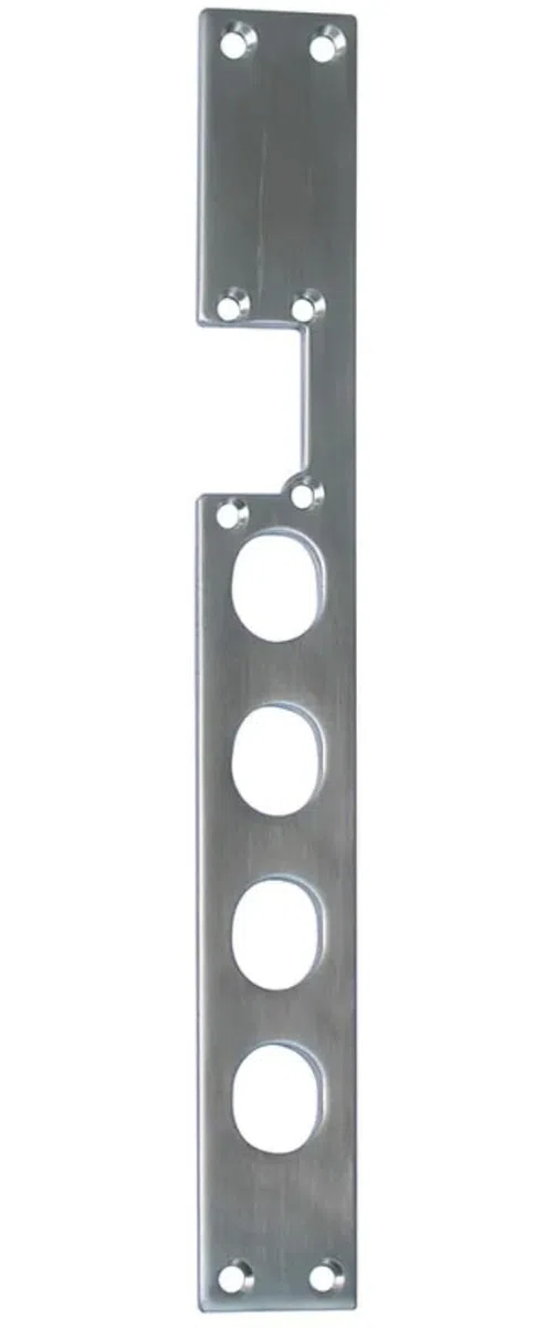 Incontro Elettrico Universale Per Serrature Di Porte Blindate | Tipo Mottura Cisa Securemme | 12V | Accessorio Sicurezza Casa E Condominio (4 Pioli + Scivolo DX)