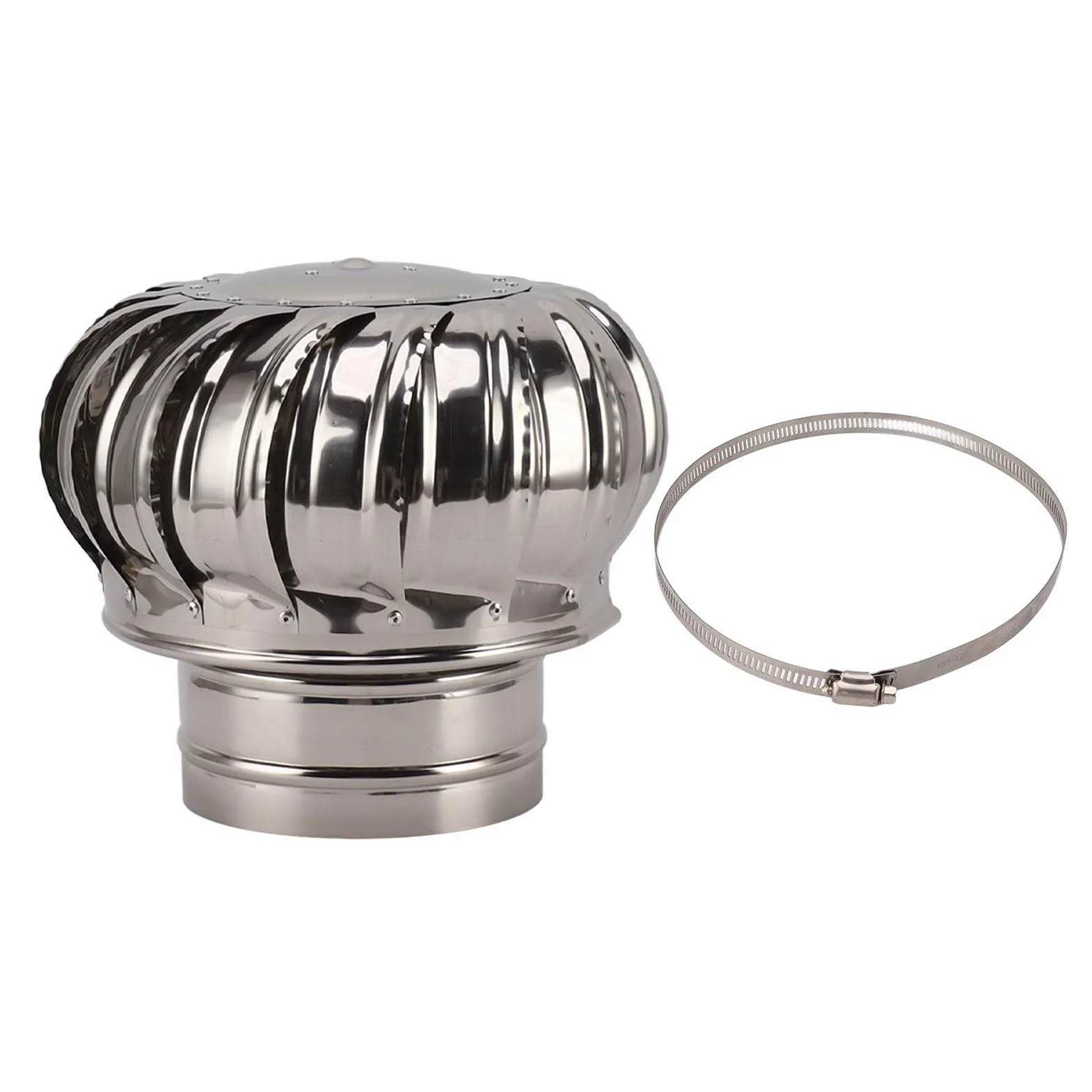 SEAFRONT Comignolo Girevole in Acciaio Inox per Ventilazione Anti-spiffero, Migliora L'efficienza di Combustione, per Uso Domestico e Commerciale (Tipo 200 Addensato)