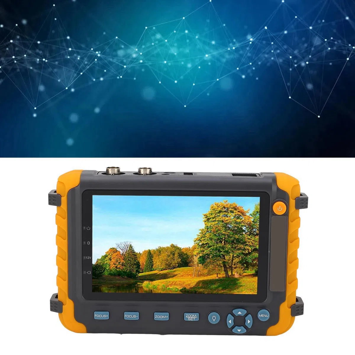 Focket Tester CCTV, Tester per Telecamera IP 5 Pollici 8 MP, Tester per Monitor Video Analogico Coassiale AHD TVI CVI con Test Cavo UTP Controllo PTZ Ingresso HDMI VGA Uscita DC12V (Spina UE)