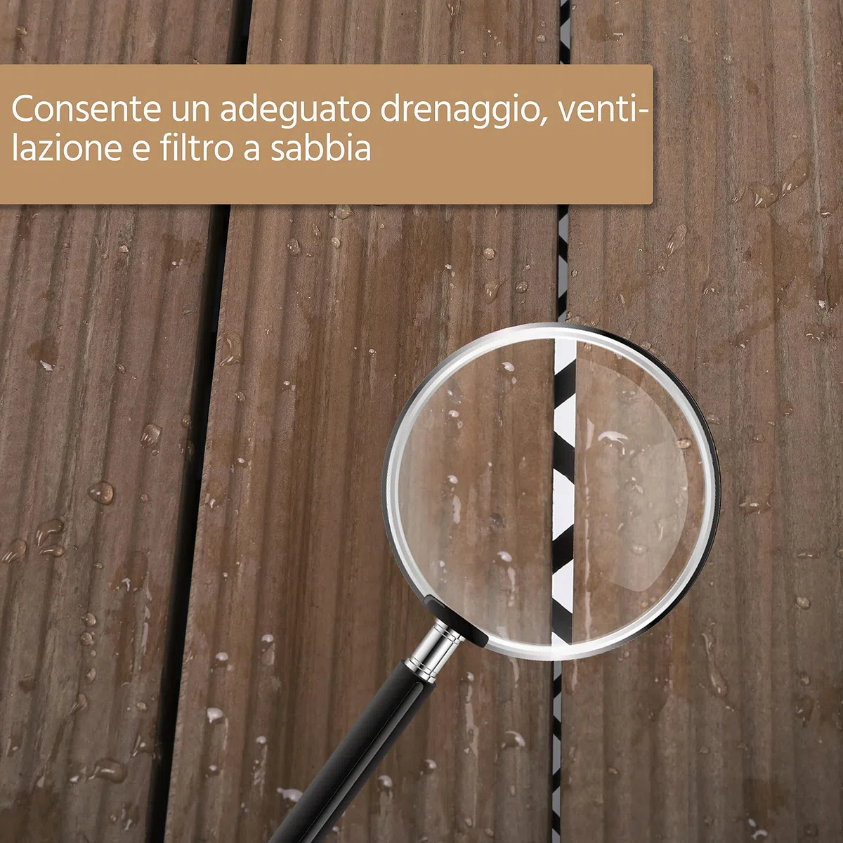 Yaheetech Piastrelle Esterno 30x30 cm Legno Pavimento Giardino ad Incastro 2,43 m² 27 Pezzi per Balcone Terrazza Patio Tagliabile Marrone scuro