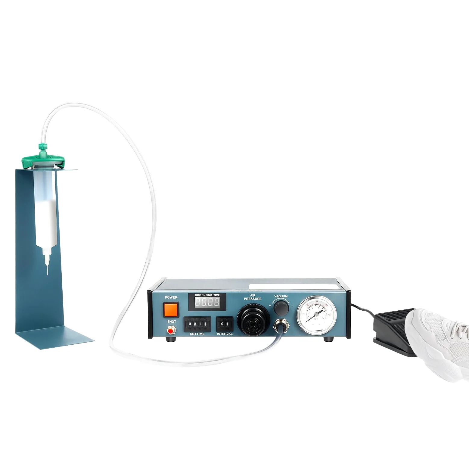 Distributore automatico di colla, 0 – 100 psi, distributore di precisione professionale, tempo di erogazione automatico 00.01S-99.99S, per paste e liquidi con fluidità