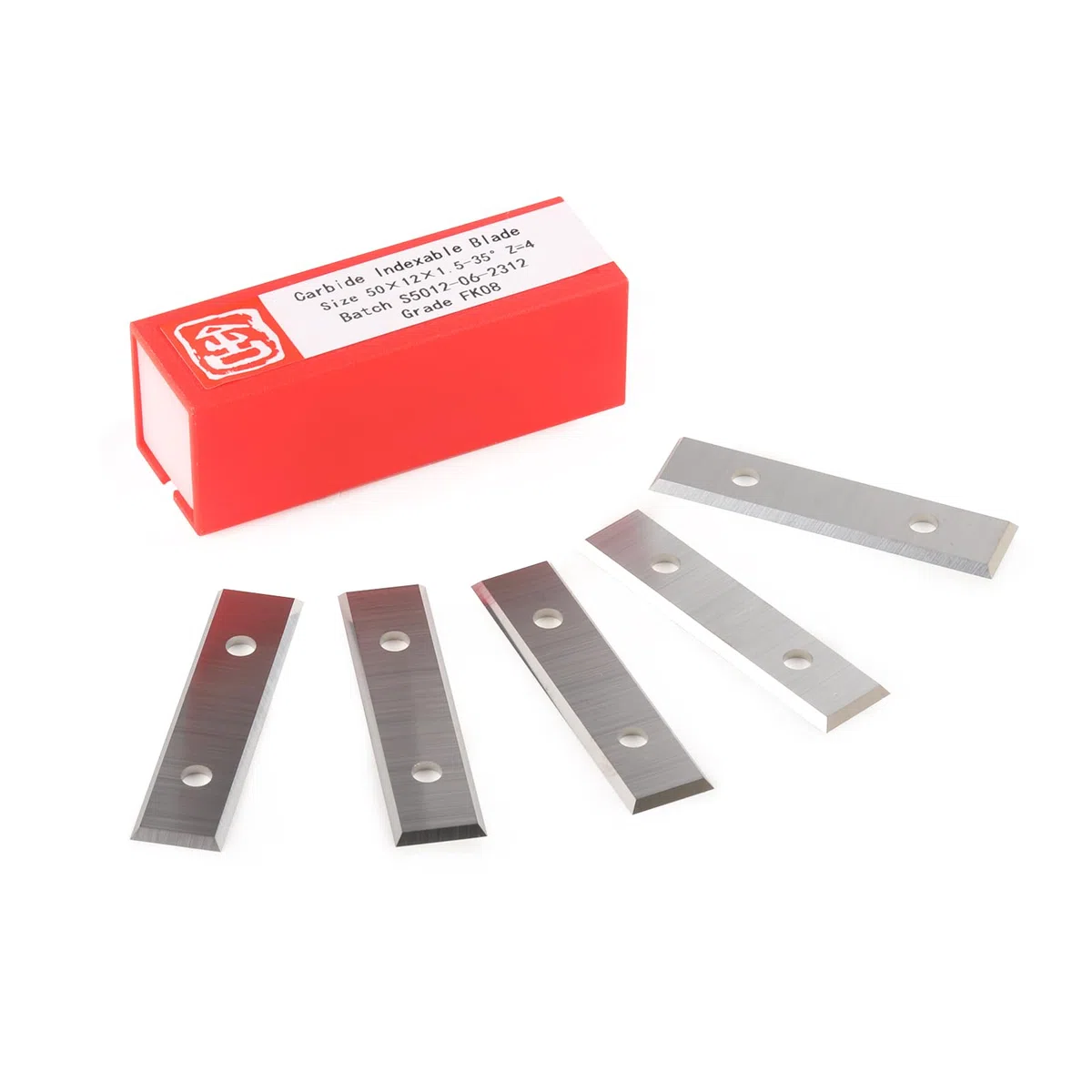 4 taglienti di taglio reversibile, lama intercambiabile, in metallo duro, spessore 1,5 mm, 10 lame di ricambio, 12 x 50 x 1,5 mm, per piastre reversibili, frese a filo (come ricambio)