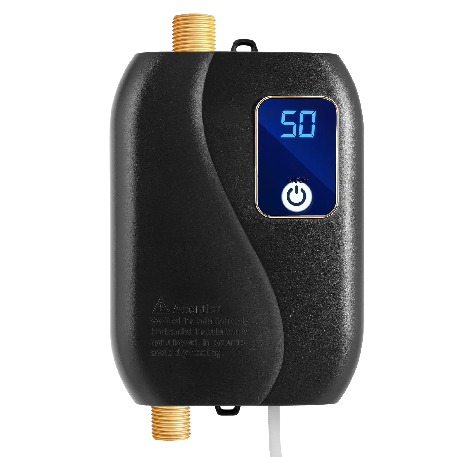 Scaldacqua istantanea 220 V 3,5 kW elettrico con display LCD – Dispositivo da parete compatto per cucina e bagno – Mini scaldabagno istantaneo acqua calda istantanea