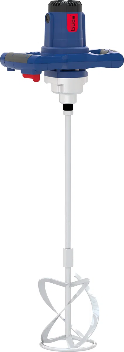 Güde 58043 GRW 1414.1 (230 V, 1400 W, potente agitatore per malta per mescolare e mescolare materiali da costruzione in polvere), blu