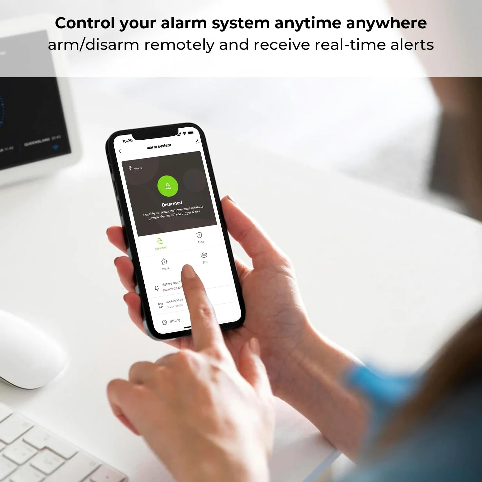 XNY WiFi Allarme casa, 4G Allarme Casa Senza Fili, Antifurto Casa Wireless con Telecamera di Sicurezza 1080p Pan/Tilt, Avviso APP, Sensore Per Porte e Finestre, Rilevatore di Movimento
