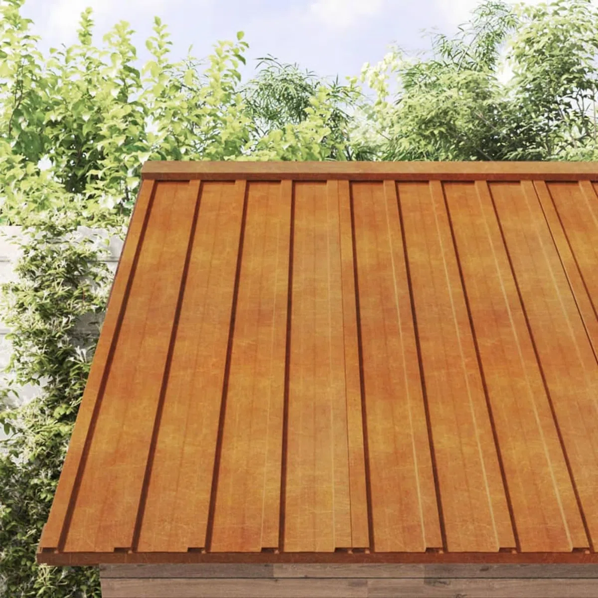 Brokky Pannelli per Tetti 12 pz Ruggine 80x44 cm in Acciaio Corten,Lamiera trapezoidale profilata,lamiera trapezoidale,lastre Ondulate per Tetto, lamiera trapezoidale