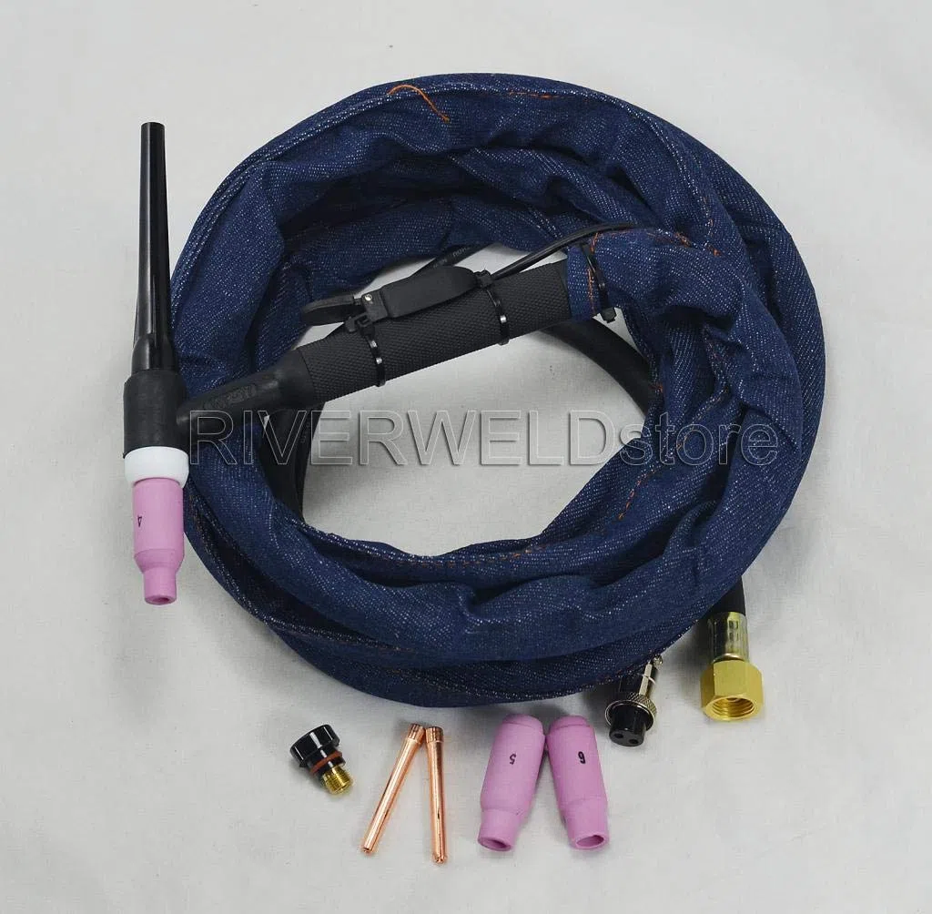 RIVERWELD WP-17 SR-17 150Amp Torcia per saldatura Tig raffreddata ad aria completa Cowboy Cover 4 metri 12 piedi