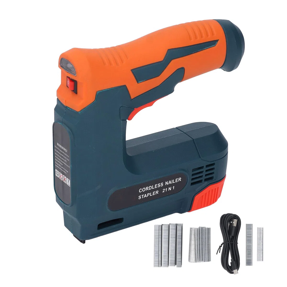 Graffettatrice Elettrica Senza Fili 2 in 1 Sparachiodi a Batteria per Brad e Chiodi Professionale per Carpenteria e Progetti Fai Da Te