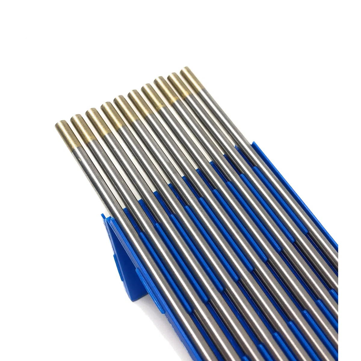 ELCAN Tungsteni saldatura TIG Lantano 1,5% Oro Dorato WL15 professionale, elettrodi per torcia TIG da 1,0 1,6 2,0 2,4 3,2 4,0 mm, 10 unità - Dimensioni: (101,6x175mm)