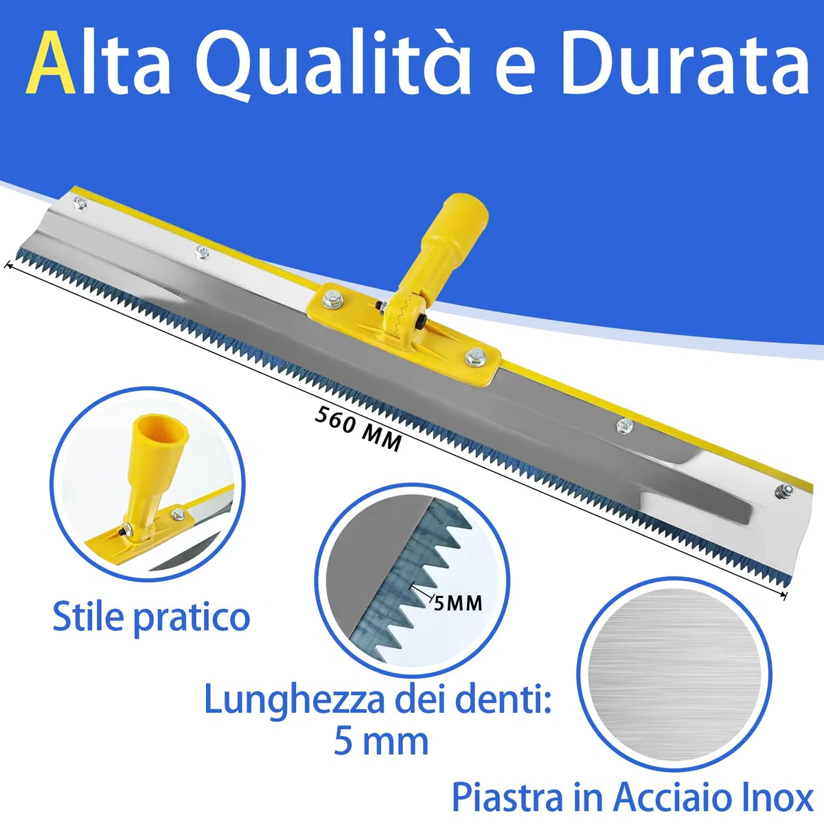 VKE Kit di Strumenti Autolivellante per Pavimenti, Rullo Frangibolle 11 mm, Scarpe Chiodate per Prato 30 mm, Spatola Autolivellantein, Asta Telescopica 162 cm (con Rullo Pittura e Spatole per Stucco)