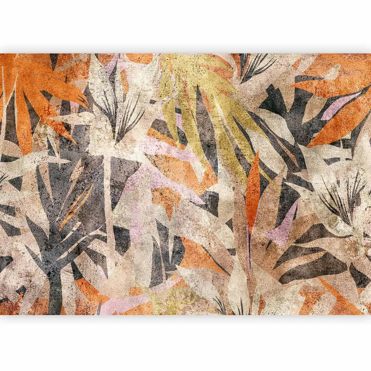 murando - Carta da Parati Adesiva Natura 392x280 cm Fotomurali Adesivi Murali Rivestimento Parete Moderna per Pareti Adesiva Muro Decorativo Fotomurale Soggiorno Botanica Foglie Pianta Fiori